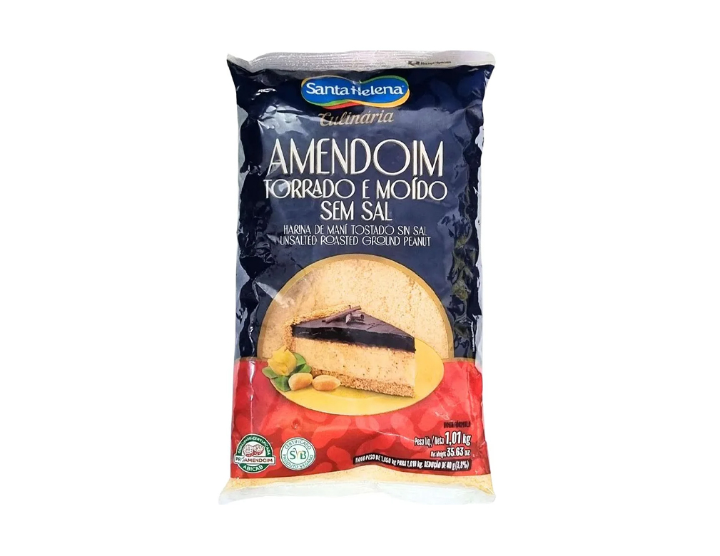 AMENDOIM TORRADO E MOÍDO SEM SAL SANTA HELENA 1,01 KG (CX 12 PCT)